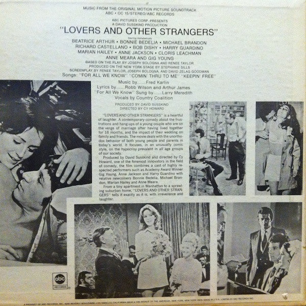 Fred Karlin - Lovers And Other Strangers - LP