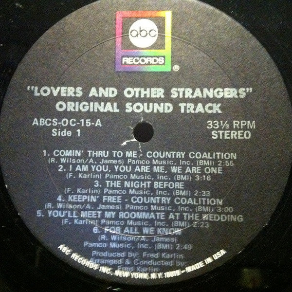 Fred Karlin - Lovers And Other Strangers - LP