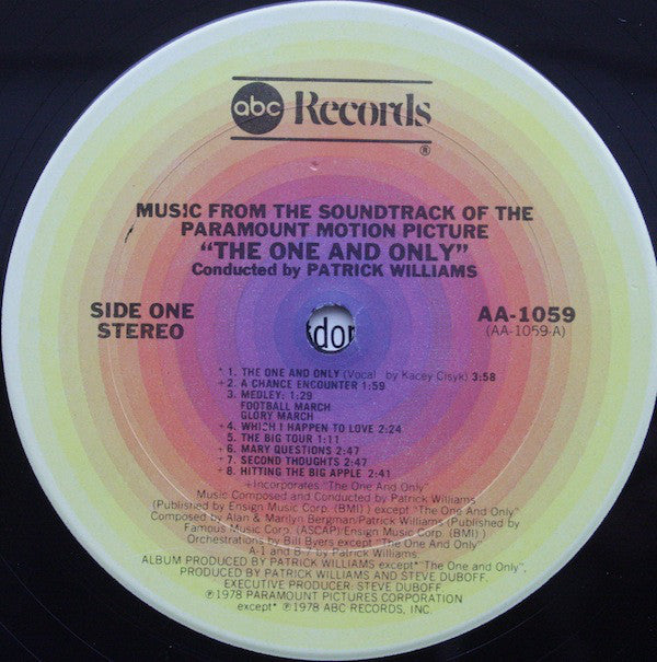 Patrick Williams - The One And Only - Original Motion Picture Soundtrack - LP