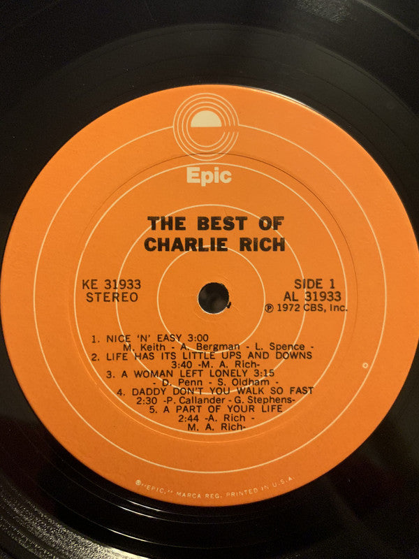 Charlie Rich - The Best Of Charlie Rich - LP