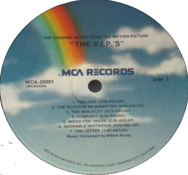 Miklós Rózsa - The V.I.P.s (The Original Score From The Motion Picture) - LP