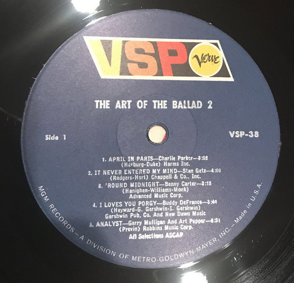 Various - The Art Of The Ballad 2 - LP