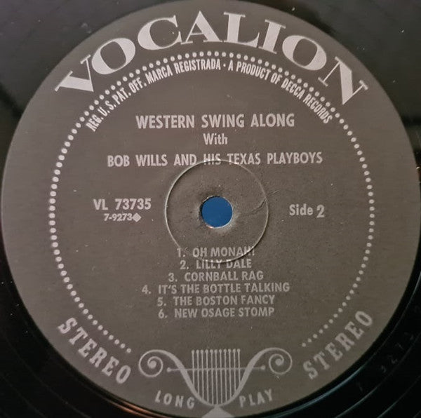 Bob Wills & His Texas Playboys - Western Swing Along - LP