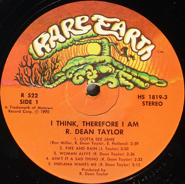 R. Dean Taylor - I Think, Therefore I Am - LP