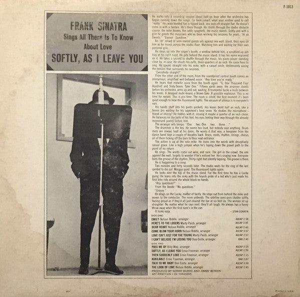 Sinatra* - Softly, As I Leave You - LP