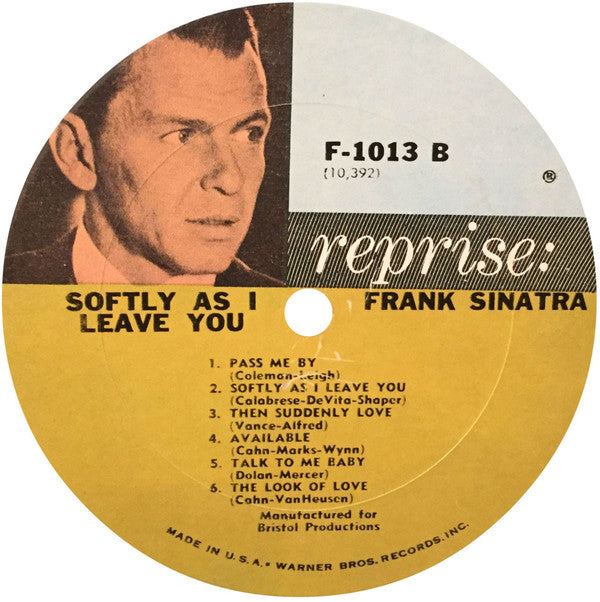 Sinatra* - Softly, As I Leave You - LP