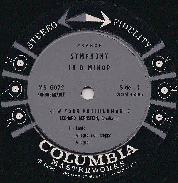 Franck* - Leonard Bernstein, New York Philharmonic* - Symphony In D Minor - LP