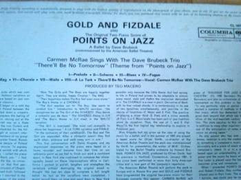 Gold And Fizdale, Dave Brubeck, The Dave Brubeck Trio, Carmen McRae - Play Dave Brubeck's Points On Jazz - LP