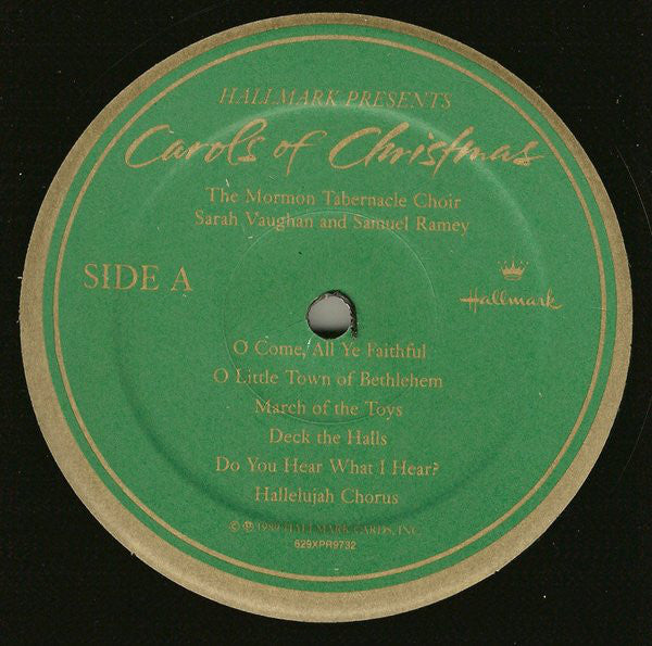 The Mormon Tabernacle Choir*, Sarah Vaughan and Samuel Ramey - Hallmark Presents: Carols Of Christmas - LP