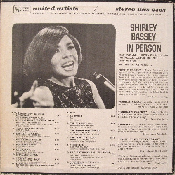 Shirley Bassey - In Person - LP