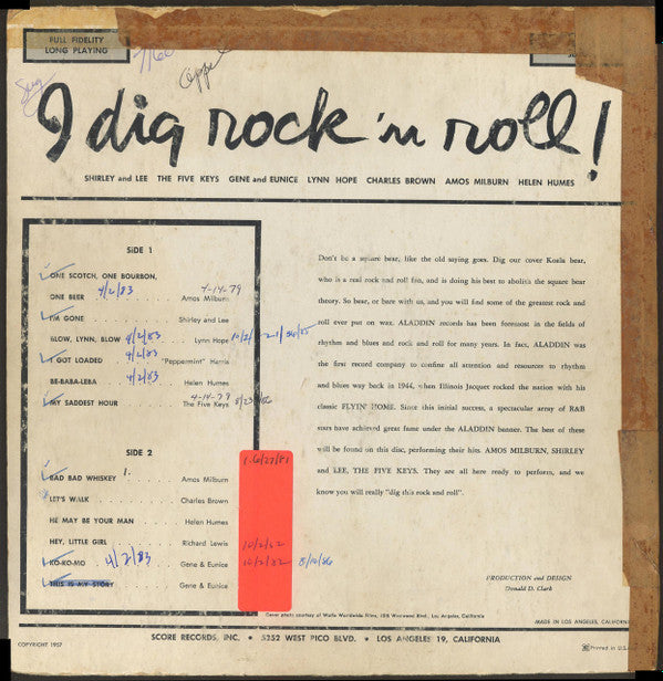Various - I Dig Rock 'N Roll! - LP