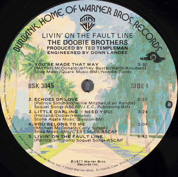 The Doobie Brothers - Livin' On The Fault Line - LP