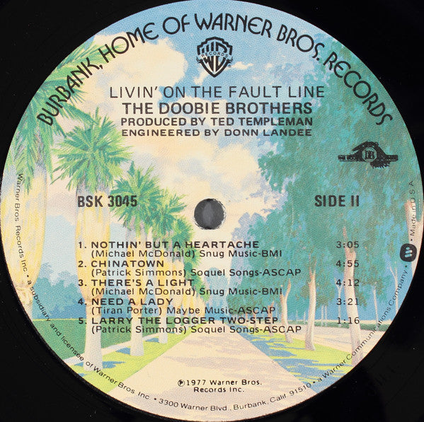 The Doobie Brothers - Livin' On The Fault Line - LP