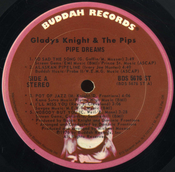 Gladys Knight & The Pips* - Pipe Dreams: The Original Motion Picture Soundtrack - LP