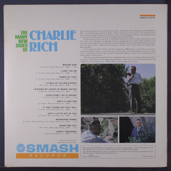 Charlie Rich - The Many New Sides Of Charlie Rich - LP