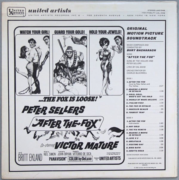 Burt Bacharach - After The Fox (Original Motion Picture Soundtrack) - LP
