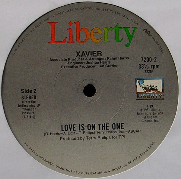Xavier  - Work That Sucker To Death / Love Is On The One - LP