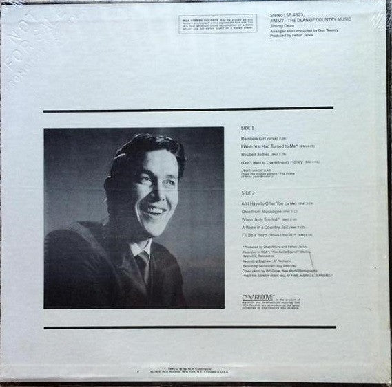 Jimmy Dean - Jimmy - The Dean Of Country Music - LP