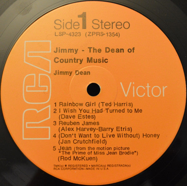 Jimmy Dean - Jimmy - The Dean Of Country Music - LP