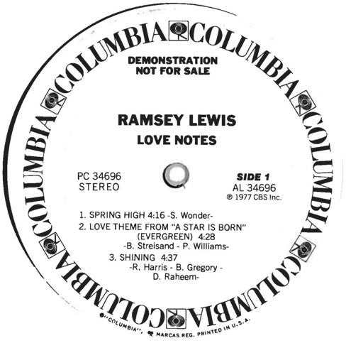Ramsey Lewis - Love Notes - LP