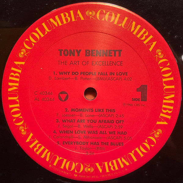 Tony Bennett - The Art Of Excellence - LP