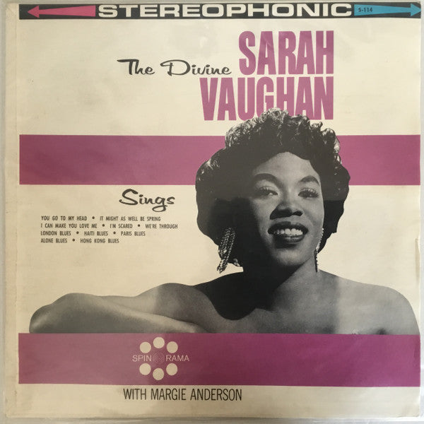 Sarah Vaughan With Margie Anderson - The Divine Sarah Vaughan Sings - LP