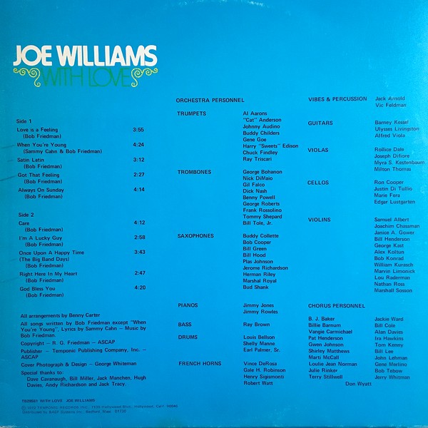 Joe Williams - With Love - LP