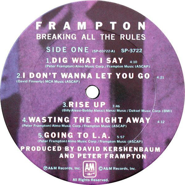 Peter Frampton - Breaking All The Rules - LP