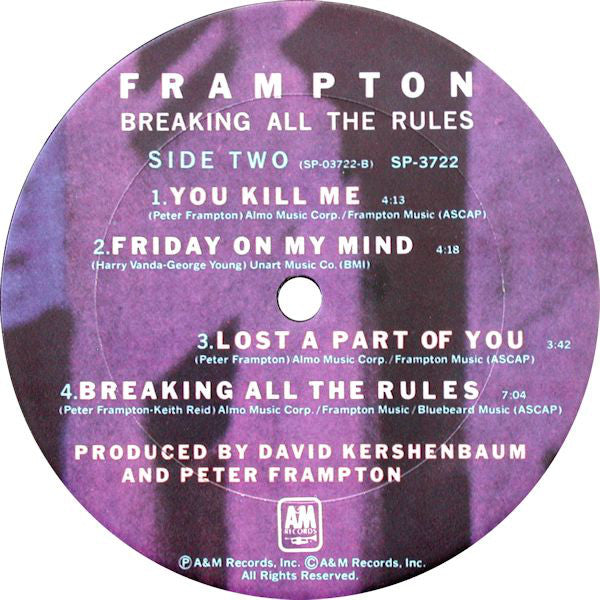 Peter Frampton - Breaking All The Rules - LP