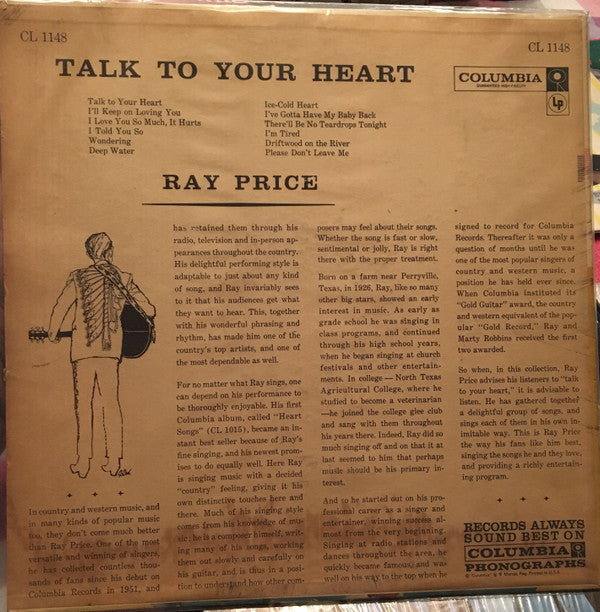 Ray Price - Talk To Your Heart - LP