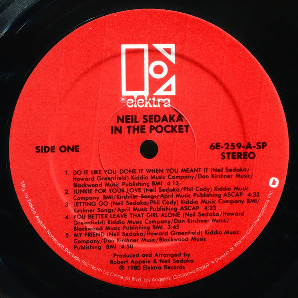 Neil Sedaka - In The Pocket - LP