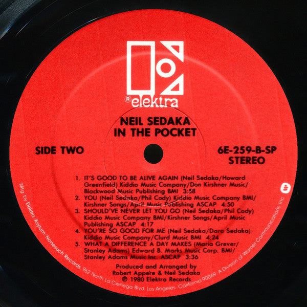 Neil Sedaka - In The Pocket - LP