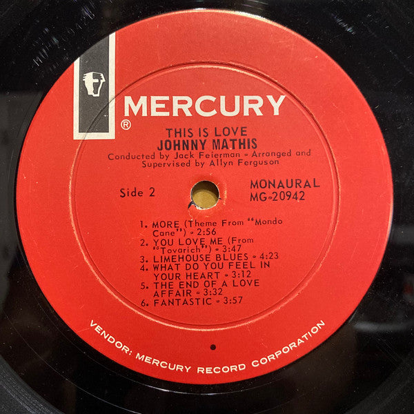 Johnny Mathis - This Is Love - LP