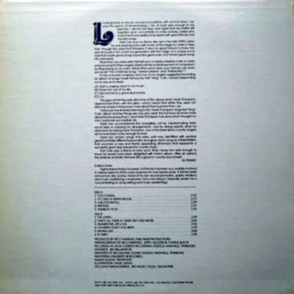Hank Thompson - Sings The Hits Of Nat "King" Cole - LP