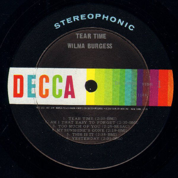 Wilma Burgess - Tear Time - LP