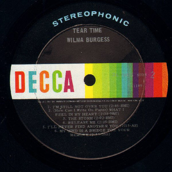 Wilma Burgess - Tear Time - LP