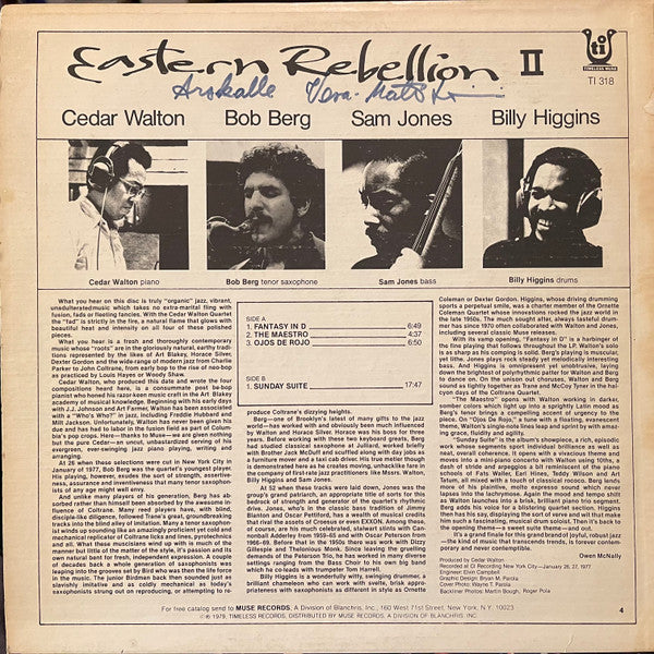 Cedar Walton, Billy Higgins, Bob Berg, Sam Jones - Eastern Rebellion 2 - LP
