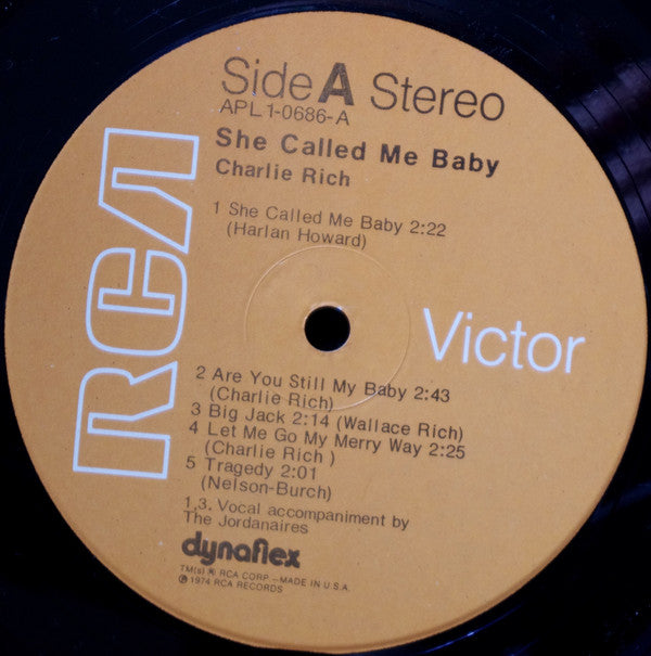 Charlie Rich - She Called Me Baby - LP