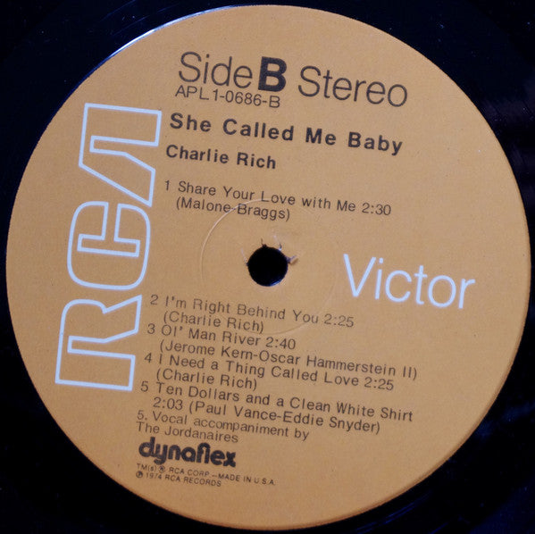 Charlie Rich - She Called Me Baby - LP