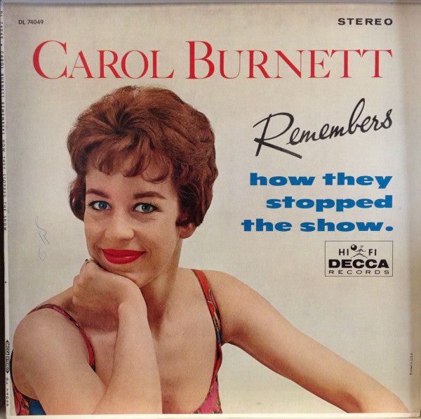 Carol Burnett - Carol Burnett Remembers How They Stopped The Show - LP