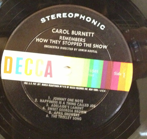 Carol Burnett - Carol Burnett Remembers How They Stopped The Show - LP
