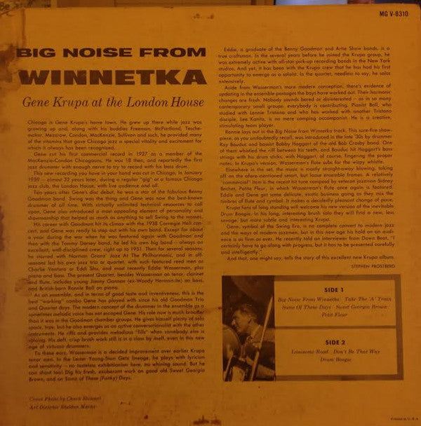 Gene Krupa - Big Noise From Winnetka - Gene Krupa At The London House - LP