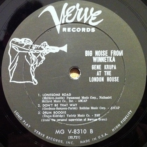 Gene Krupa - Big Noise From Winnetka - Gene Krupa At The London House - LP