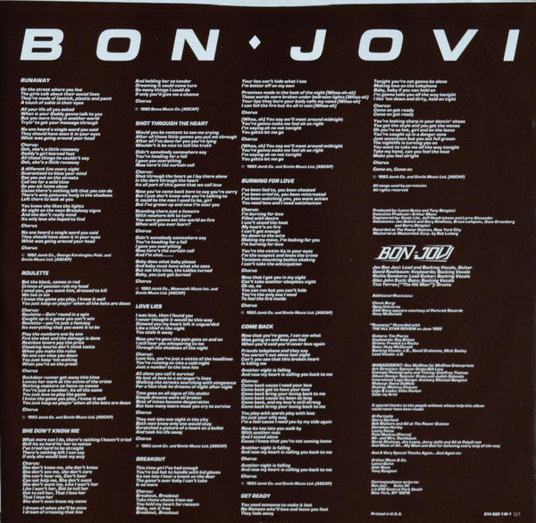 Bon Jovi - Bon Jovi - LP