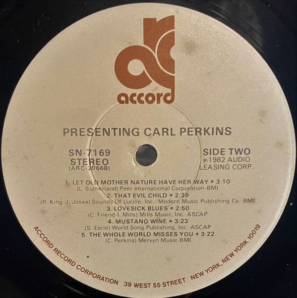 Carl Perkins - Presenting Carl Perkins - LP