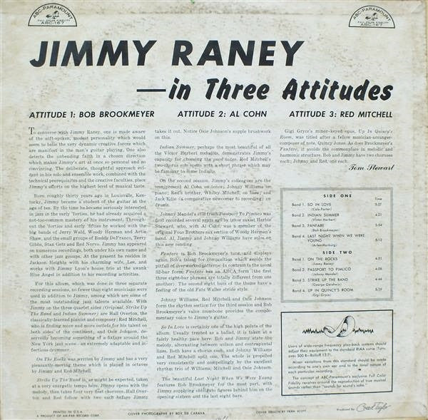 Jimmy Raney - Jimmy Raney In Three Attitudes - LP