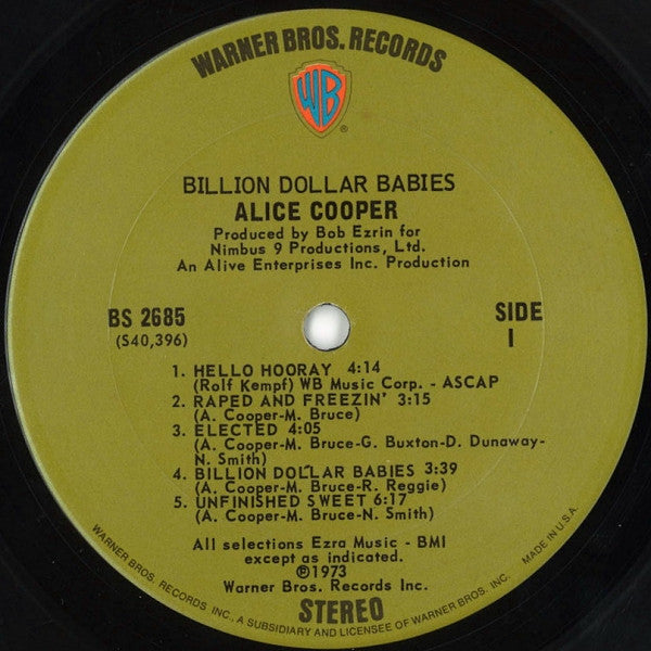 Alice Cooper - Billion Dollar Babies - LP