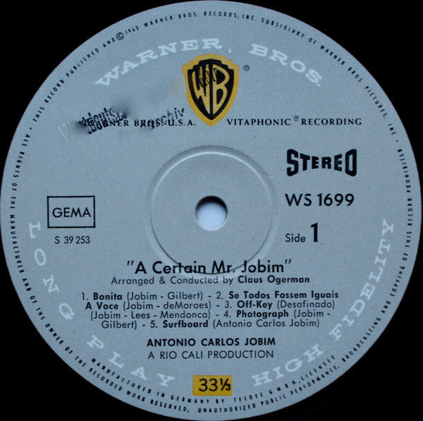 Antonio Carlos Jobim - A Certain Mr. Jobim - LP