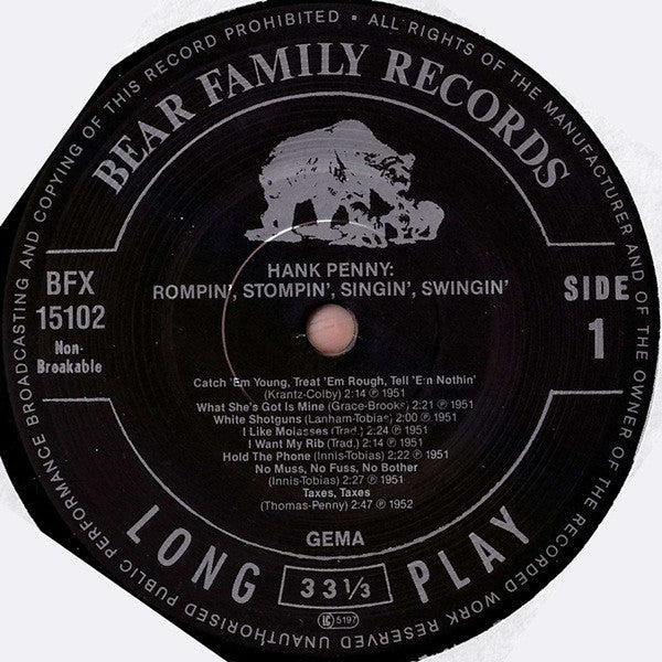 Hank Penny - Rompin' Stompin' Singin' Swingin' - LP