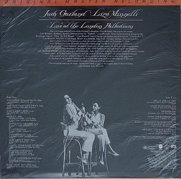 Judy Garland & Liza Minnelli - "Live" At The London Palladium - LP